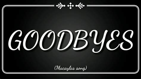 goodbyes mastered youtube
