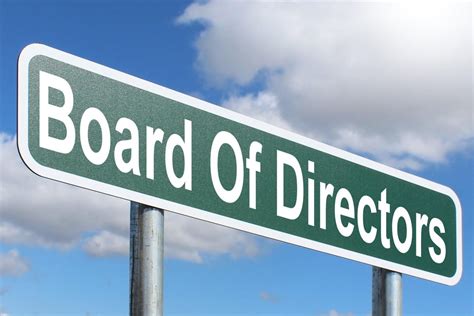 Board of directors are shareholders of the company. Board of Directors - Highway sign image