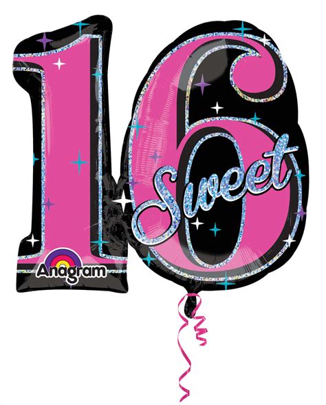 Sweet Sixteen Sparkle Balloons 28 P40 Indias Premium Party Store