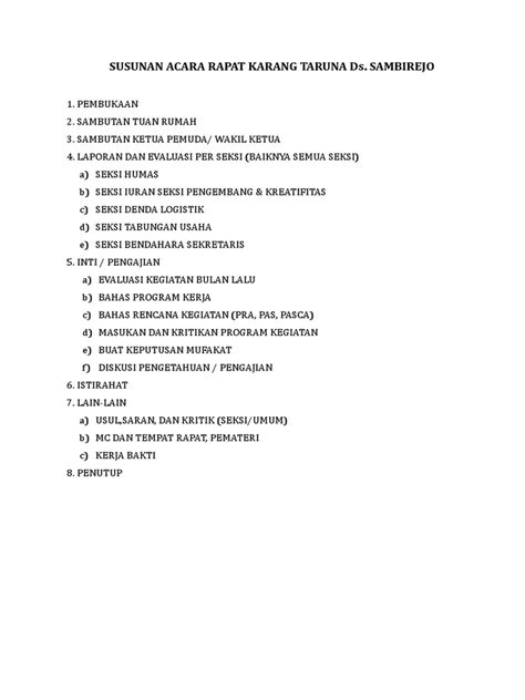 Ada berbagai contoh surat undangan dengan berbagai jenis kegiatan seperti surat undangan rapat, pernikahan, reuni, dan sebagainya. Contoh Teks Rapat Karang Taruna - cari
