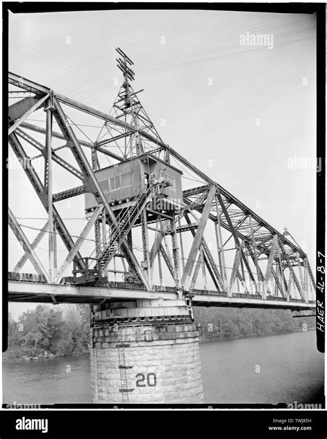 Showing Partial Side View Of Swing Bridge In Open Position The