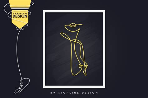Sexy Girl Nude Line Art Poster Graphic By Richline Design · Creative Fabrica