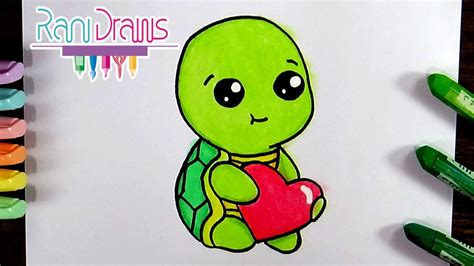 Cómo Dibujar Una Tortuga Kawaii How To Draw A Kawaii Turtle Easy