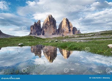 Mountains Reflection On The Water Surface Natural Landscape In The