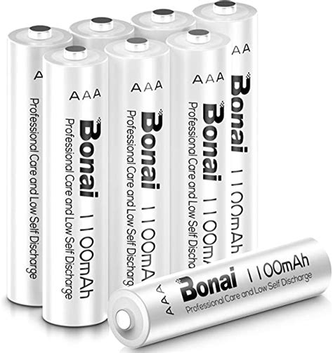 Bonai 1100mah Aaa Rechargeable Batteries High Capacity 1200 Cycles