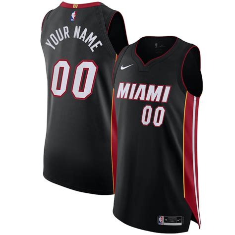Nike Miami Heat Black Authentic Custom Jersey Icon Edition
