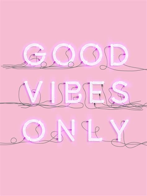 Neon Good Vibes Printable Poster Typography Print Home Etsy Parede
