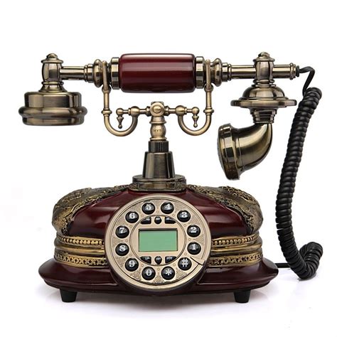 Vivreal Téléphone Fixe En Résine Rétro Antique Avec Repondeur Combiné