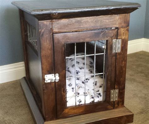 They are sisters who just have to sleep with each other. Dog Kennel End Table | Dog kennel end table, Diy dog ...