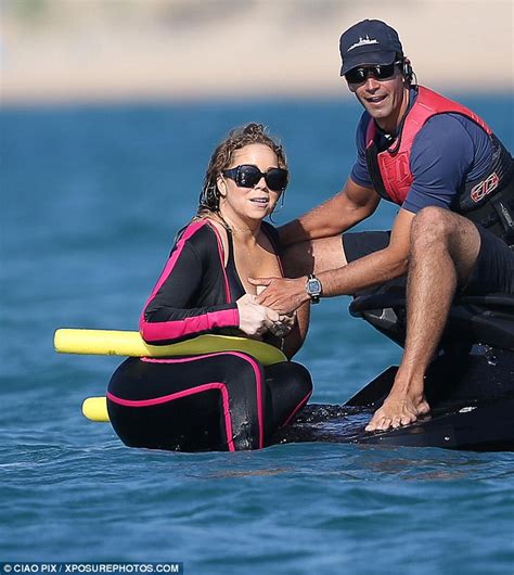 Mariah Carey Suffers A Nip Slip In Italy With James Packer Daily Mail