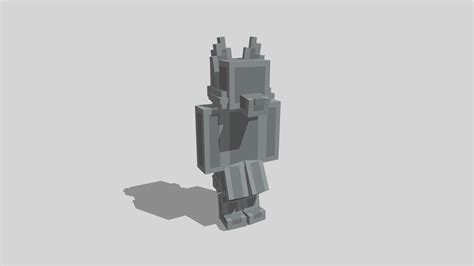 Minecraft Anthro Wolf Model Template Download Free 3d Model By