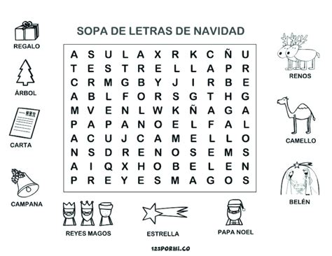 Sopa De Letras De Navidad 123 Por Mi