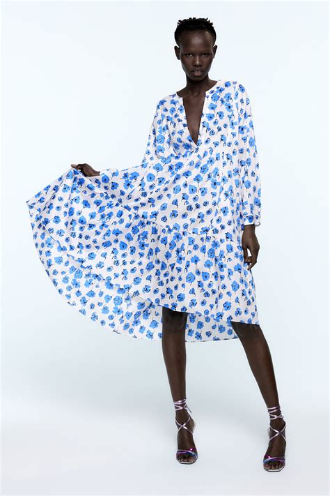 Floral Print Dress Zara