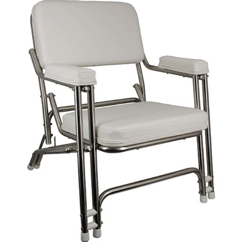 Folding chair isolated on white. Springfield Deck Folding Chair, White-1080021-SS - The ...
