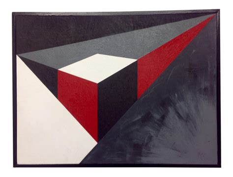 Abstract Geometric Acrylic Painting Chairish
