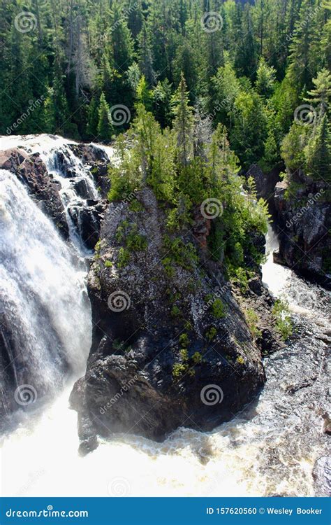 Rock Island And Waterfalls Stock Photo Image Of Face 157620560