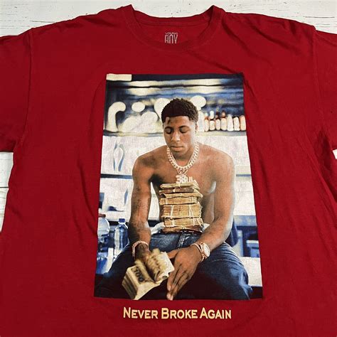 NBA Youngboy Never Broke Again Rap Tee Red T Shirt Me… - Gem