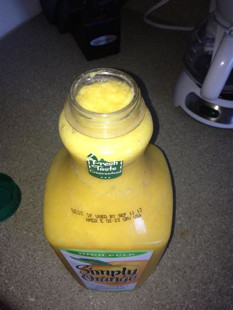 My High Pulp Orange Juice Is Literally Nothing But Pulp I Guess Ill