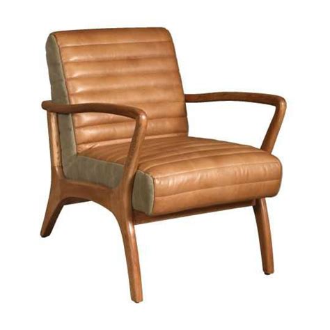 Contemporary Designer Vintage Scandinavian Tan Leather Armchair