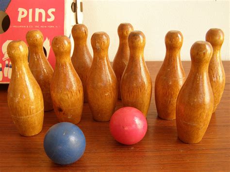 Vintage Duck Pins Toy Bowling Set By J Pressman Co Nyc Etsy