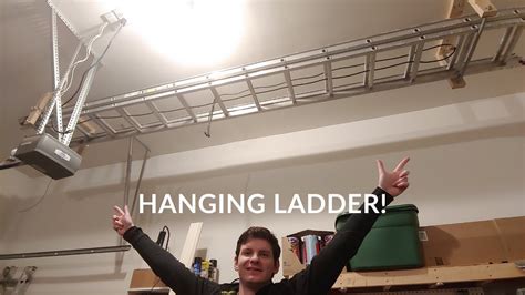 How To Make Ladder Storage Ceiling Hangers Youtube