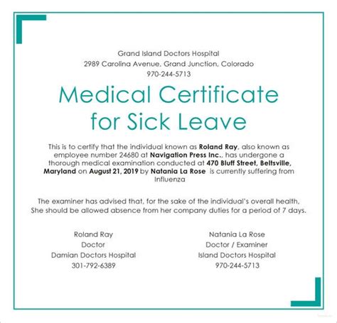 Employers who provide paid family and medical leave to their employees may claim a credit for tax years 2018 and 2019. 23+ Medical Certificate Samples | Free & Premium Templates