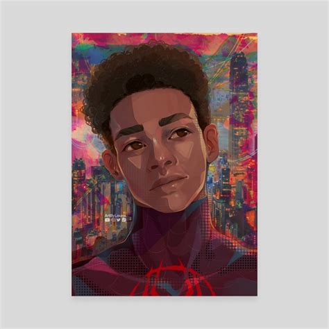Miles Morales Spider Man Across The Spider Verse Fan Art An Art Canvas