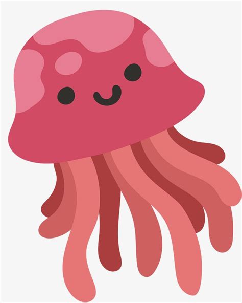 Red Cute Jellyfish Cartoons Png Jellyfish Comic Books Illustration