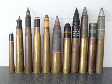 Selection Of Ammunition For Churchill Tank Far Left 2 Pounder The