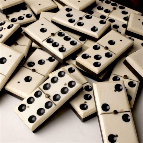 Ebony And Ivory Dominoes At 1stdibs Ivory Dominoes Set Antique