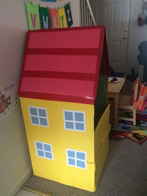 Peppa Pig Play House Potty House I Made It From A Cardboard Box It