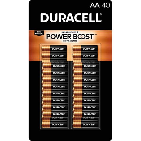 Duracell Power Boost Coppertop Alkaline Aa Batteries 40 Count