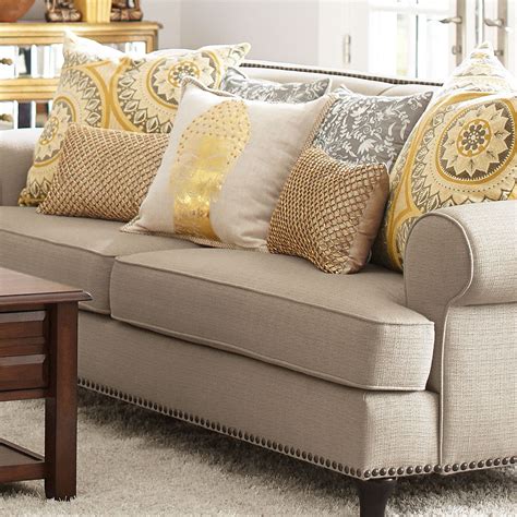 20 Beige Sofa With Yellow Pillows