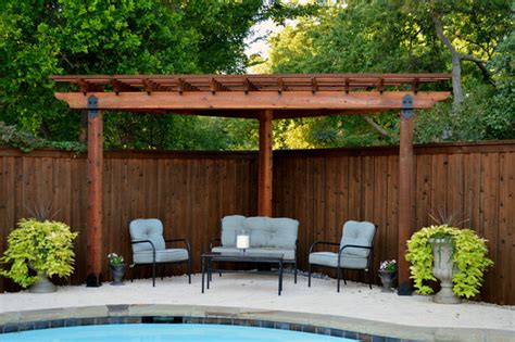 • made from 100% western red cedar • comes in 8ft x 8ft size • no. Corner Pergola - Traditional - Pergolas Arbors And ...