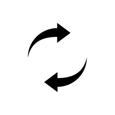 Spin Rotate Arrow Icon Reload Round Symbol For Your Design 6473412