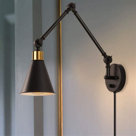 Swing Arm Wall Sconce Adjustable Plug In Wall Lamp 1 Pack Wall Light