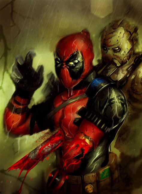 Deadpool Vs Jason Voorhees By Suspension99 On Deviantart