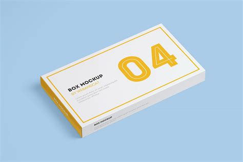Download Package Box Mock-up - Wide / Flat Rectangle - Free ...