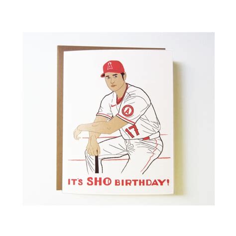 Shohei Ohtani Happy Birthday Japanese Baseball Player Card Etsy