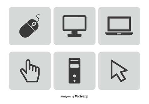Computer Related Icon Set 101846 Vector Art At Vecteezy