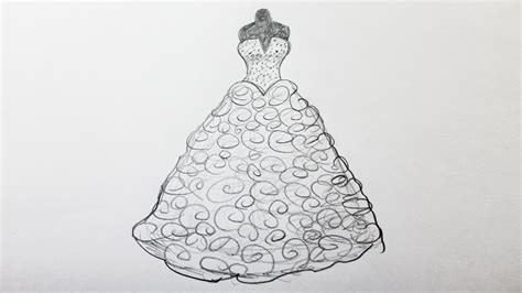 comment dessiner une robe de mariée youtube