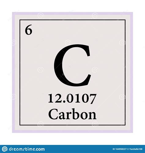 Carbon Periodic Table Of The Elements Vector Illustration Eps 10 Stock