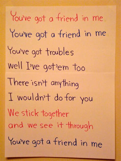 Or bigger and stronger too but no ones ever going to love you the way i do ahh, it's me and you and as the years go by our friendship will never die you're going to see it's a destiny cause you've got a friend in me my baby. Crayons, Glitter, & Smelly Markers: Kindergarten Creative ...