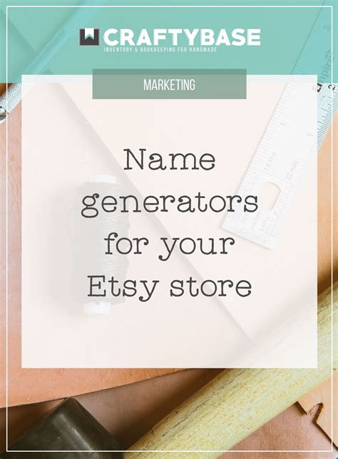 Shop Name Generator Etsy Random Business Name