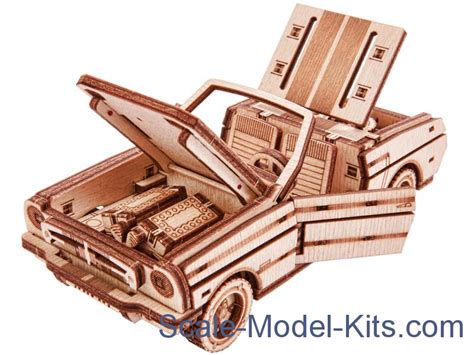 Wood Trick Mechanical 3D Puzzle Cabriolet Plastic Scale Model Kit