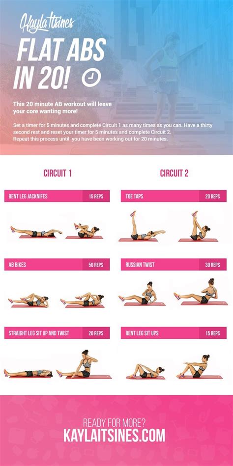 16 Ab Exercises To Strengthen Your Core Flat Abs Workout 20 Minute Ab Workout Kayla Itsines