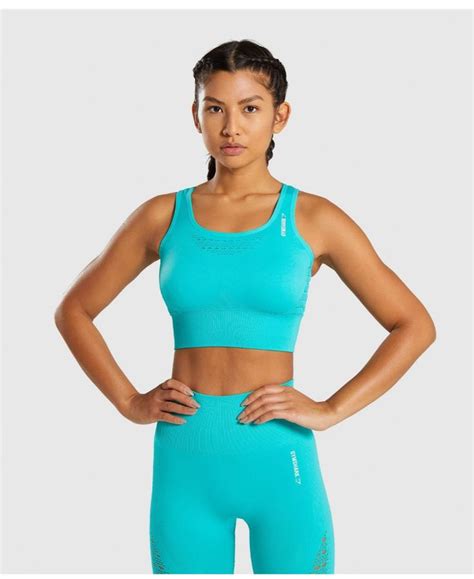 Gymshark Energy Seamless Set In Tropical Blue Full Length Leggings Are New With Tags In Bag