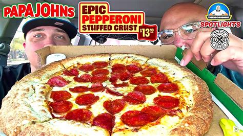 Papa John S Epic Pepperoni Stuffed Pizza Review Theendorsement Spotlights Rhody Foody