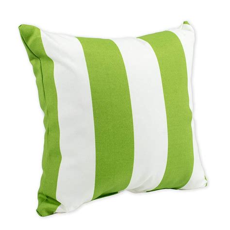 Cabana Cirtrus Lime Green And White Stripe 16 X 16 Indoor Outdoor Throw
