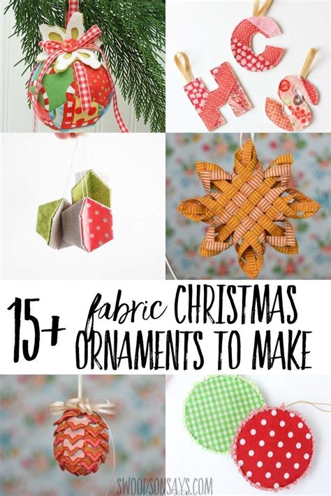 15 Prettiest Fabric Christmas Ornaments Tutorials Fabric Christmas